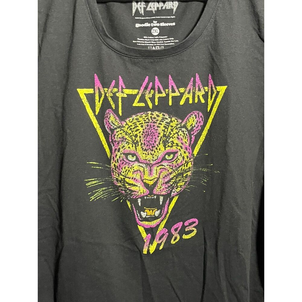 Def Leppard, Vintage Tshirt, Purple & Yellow, Womens US 2XL